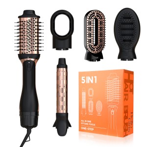 NEWEST 5IN1 MULTI STYLER HAIR TOOL NEGATIVE ION HAIR DRYER BLOW STRAIGHTENER CURLER SET HOT AIR BRUSH COMB