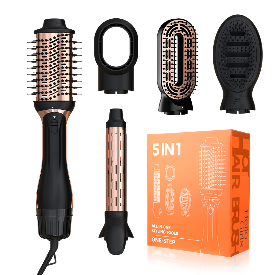 NEWEST 5IN1 MULTI STYLER HAIR TOOL NEGATIVE ION HAIR DRYER BLOW STRAIGHTENER CURLER SET HOT AIR BRUSH COMB