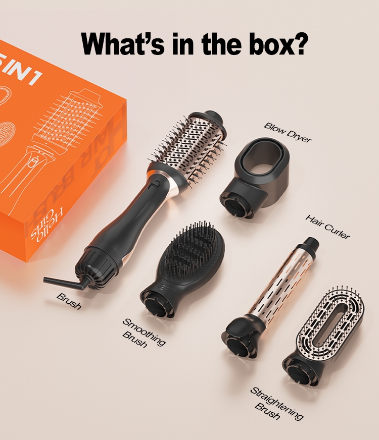 NEWEST 5IN1 MULTI STYLER HAIR TOOL NEGATIVE ION HAIR DRYER BLOW STRAIGHTENER CURLER SET HOT AIR BRUSH COMB